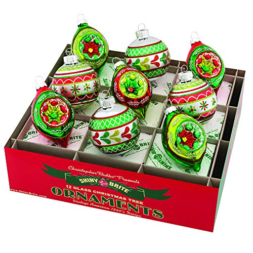 Christopher Radko Holiday Rounds & Reflector Tulips Set of 9