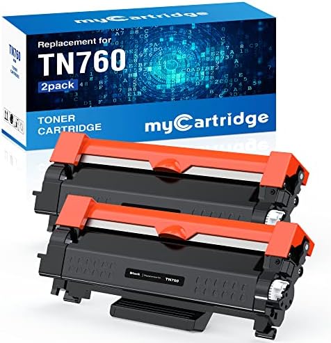 MYCARTRIDGE Remanufactured Toner Cartridge Replacement for Brother TN760 TN-760 TN730 TN-730 for MFC-L2710DW MFC-L2750DW HL-L2370DW HL-L2395DW DCP-L2550DW HL-L2350DW Printer Toner Cartridges(2 Black)