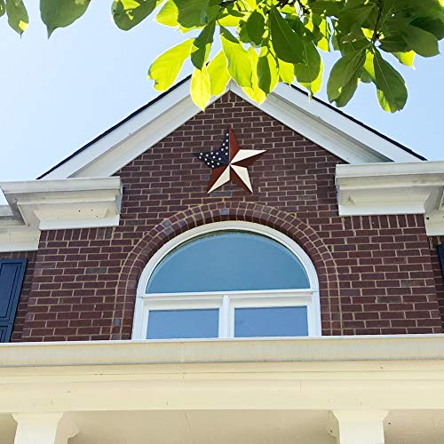 Patriotic Barn Star Metal Wall Decor Indoor Outdoor Wall Hanging Primitive Decor Star Ornament 4Th Of July Decoration #TOP4