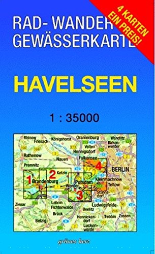 Havelseen-Set 1 - 4 1 : 35 000 Rad-, Wander- und Gewässerkarte: Mit den Karten: "Havelseen 1: Brandenburg/Havel", "Havelseen 2: Beetzsee - Ketzin", ... und "Havelseen 4: Vom Wannsee zum Tegler See"