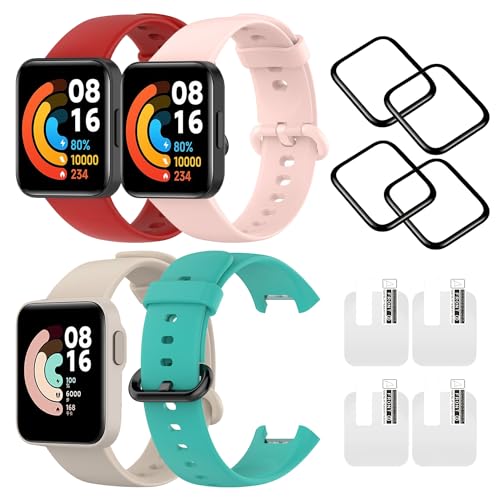 [ExtraFortunato] Redmi Watch 2 Lite �Ή� ���� �ւ� �o���h �X�g���b�v �x���g TPU �ی�t�B���� HD Clear (B (4+4+4�Z�b�g))