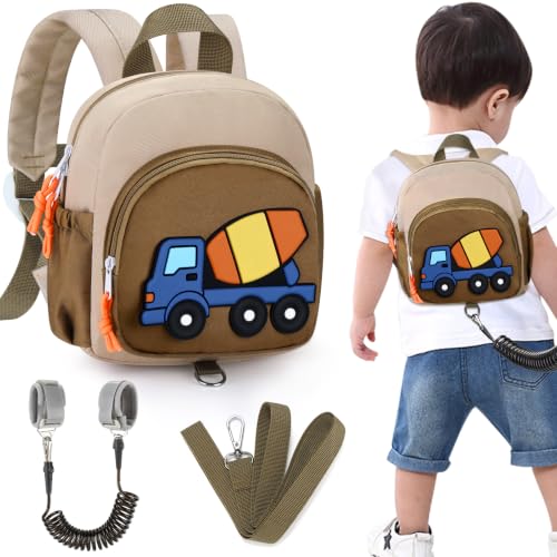 Accmor Toddler Leash Kids Backpack, Mini Excavator Child Bag for Outdoor
