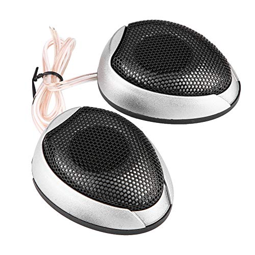 Altavoces adhesivos redondos de audio para automóvil, fáciles de instalar, mini audio para automóvil, para reproducción de música y diversión al conducir(Silver)