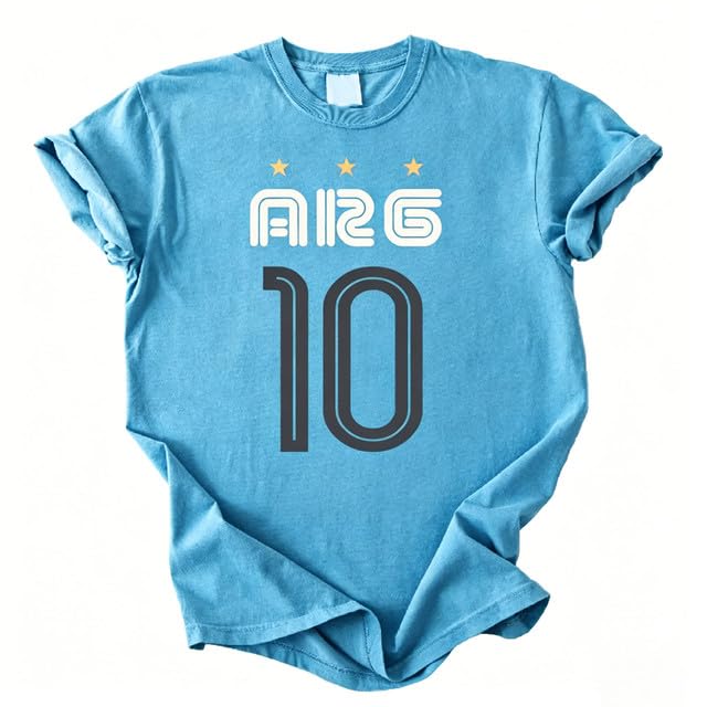 Bellelement Retro Soccer Tee 2026 Argentina Summer Football Team Fan Shirt L