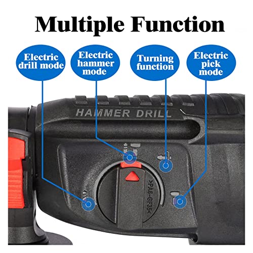 TEMSOOM Yofidra 3-in-1-Elektrohammer, elektrische Spitzhacke, elektrische Bohrmaschine, bürstenloser Motor, kabelloses… – Bild 5