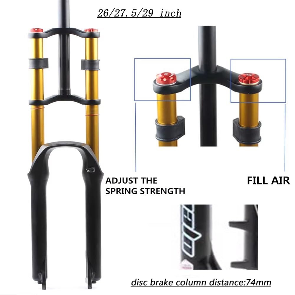 MTB ダブルショルダー サスペンションフォーク 27.5/26インチ Amazon.co.jp: MTB ダブル ショルダー ショック サスペンション