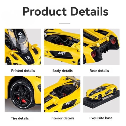 Image of Dodge SRT Tomahawk Sport Model Car 1:32 Scale Exclusive Alloy Metal Pull Back Die-cast Car Toy with Openable Doors & Light Music Boys Toys for Kids【Colors as Per Stock】