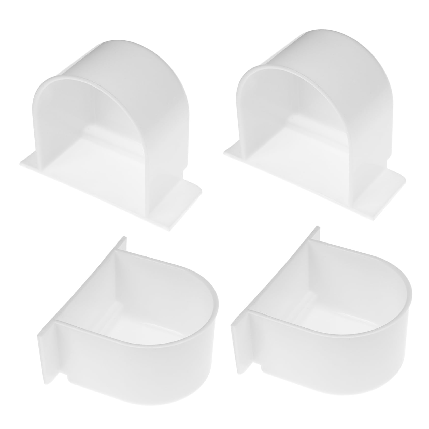 4sets Vogel Feeder Käfig Zubehör Papagei Lebensmittel Und Wasser Feeder Einfach Installieren Und Reinigen 4 Stücke * 4