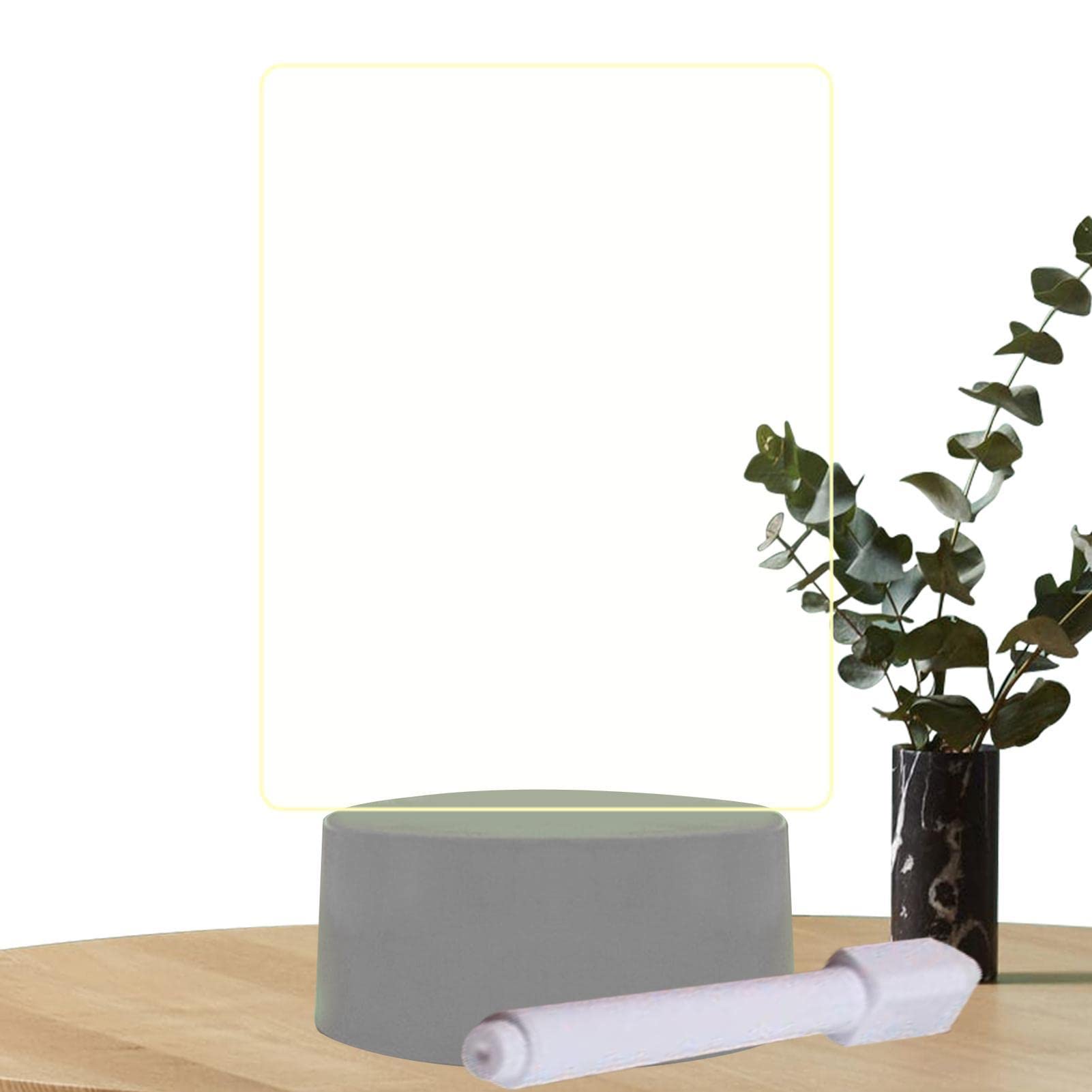 Clear Dry Erase Board,Acrylic Dry Erase Board with Light - Transparent Whiteboard with Stand for Desk,Acrylic Memo Tablet for Home School, with 3 Light Modes Homraa