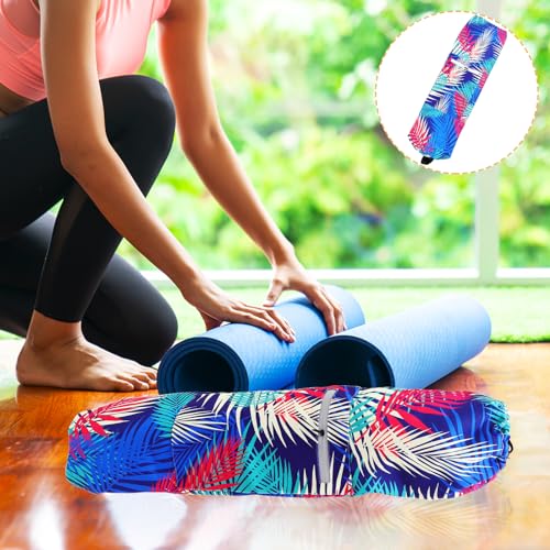 INOOMP 2pcs Yoga Mat Carrier Yoga Tote Bags Yoga Mat Cover Sports Tote Bag Tool Backpack Shoulder Tote Bag Yoga Mat Bag Printed Canvas Bag Yoga Mat Carry Bag Suspenders Handbag Bracket - Image 5