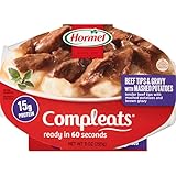 Hormel Beef Steak Tips With Mashed Potatoes And Gravy Complete Microwave Bowls, 9 oz