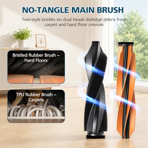 Image of Replacement Accessories for Mova V50 Ultra, for Dreame X50 Ultra / L50 Ultra / L40s Ultra / Matrix10, with 2*Main Roller Brush, 6*Side Brushes, 4*HEPA Filters, 6*Dust Bags, 6*Mop Pads
