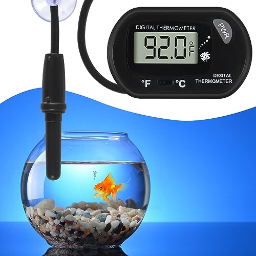 Image of 20Pcs Aquarium Thermometer Fish Tank Thermometer Reptile Fahrenheit Terrarium Water Temperature Indicator Test Digital with LCD Display Fahrenheit /Celsius