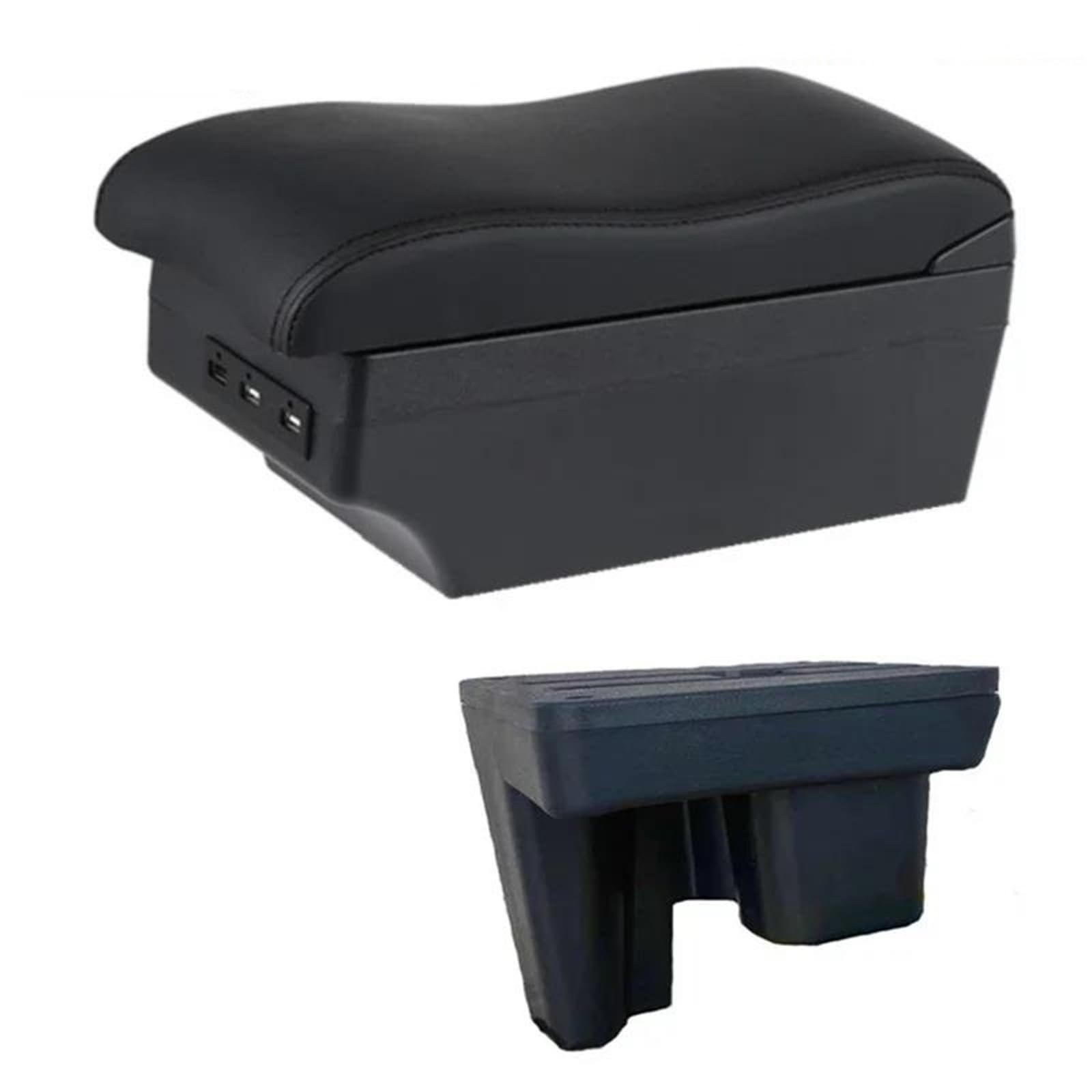 Dtsgcx E2 Black Line Car Center Console Armrest Storage Box Modification Retrofit Leather Interior Accessories For Hilux(E2 Black Line)
