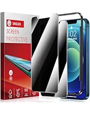 SINSLEN 2Pack Privacy Screen Protector for iPhone 12/iPhone 12 pro Anti-Spy Tempered Glass Film 9H Hardness Easy Installation Bubble Free [6.1 inch]
