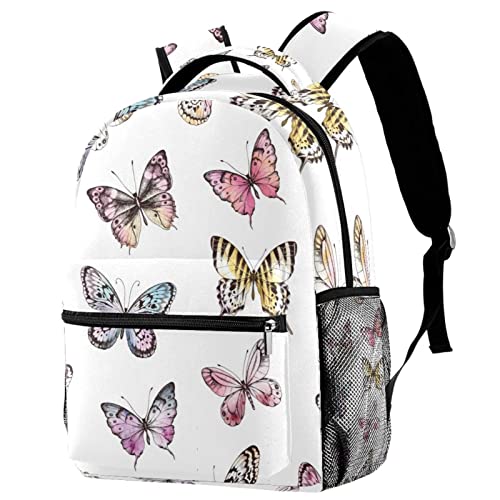 Sac à dos étudiant papillon pour transporter cours et ordinateur