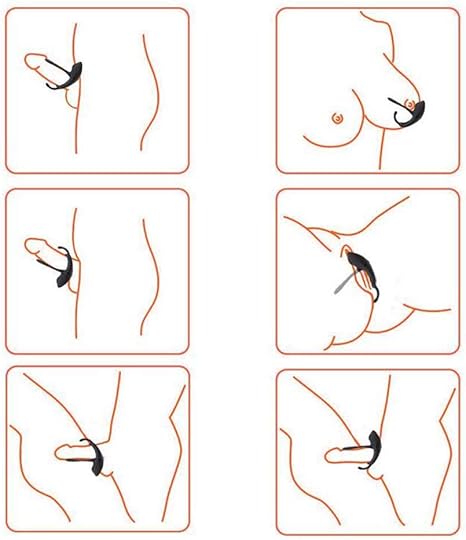 Anillo vibrador para el pene para hombres, punto G, clítoris y ...