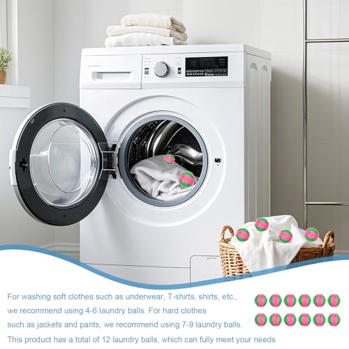 BOXOB 12pcs Pet Hair Remover for Laundry, 1.97 Inch Lint Dissolver Balls Cloth Hair Catching Ball Washing Machine Cleaning Tool for Home Dormitory Hostel - Image 3