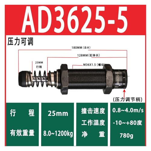 Amortisseur hydraulique à décélération constante ACA1007 avec accessoires AD3625 - 2