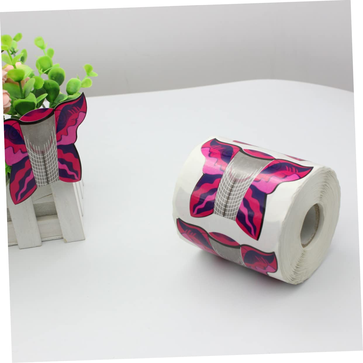 Plantillas de Extensión para Uñas 500 Piezas Papel Dorado Guía