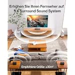 5.1 Surround Soundbar, 3D Surround Sound System, Soundbar für TV Geräte mit Subwoofer und Rear-Lautsprechern, 5.1 Virtuelle Surround, Bass Einstellbare Heimkino TV Lautsprecher, Poseidon D50 – Bild 2