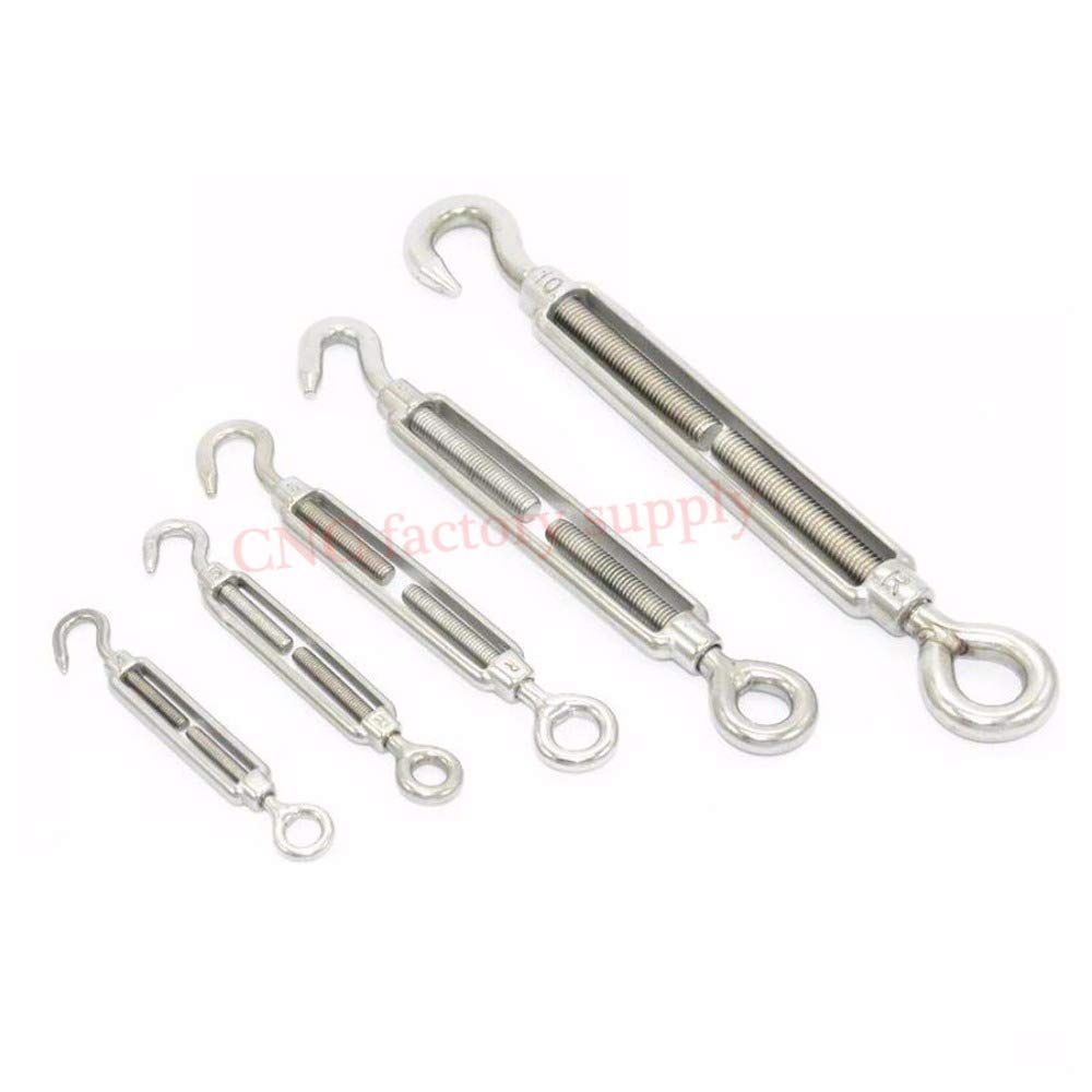 304 Stainless steel flower basket screw M4 M5 M6 Rotate Chain wire rope tensioner Bloom bolt tension turnbuckle - (Thread Diameter: 1pc M5)