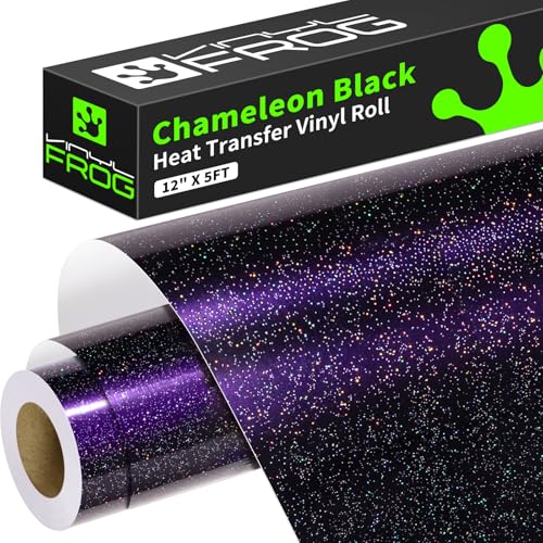 Vinyle HTV dégradé noir à violet pour personnaliser les vêtements du quotidien