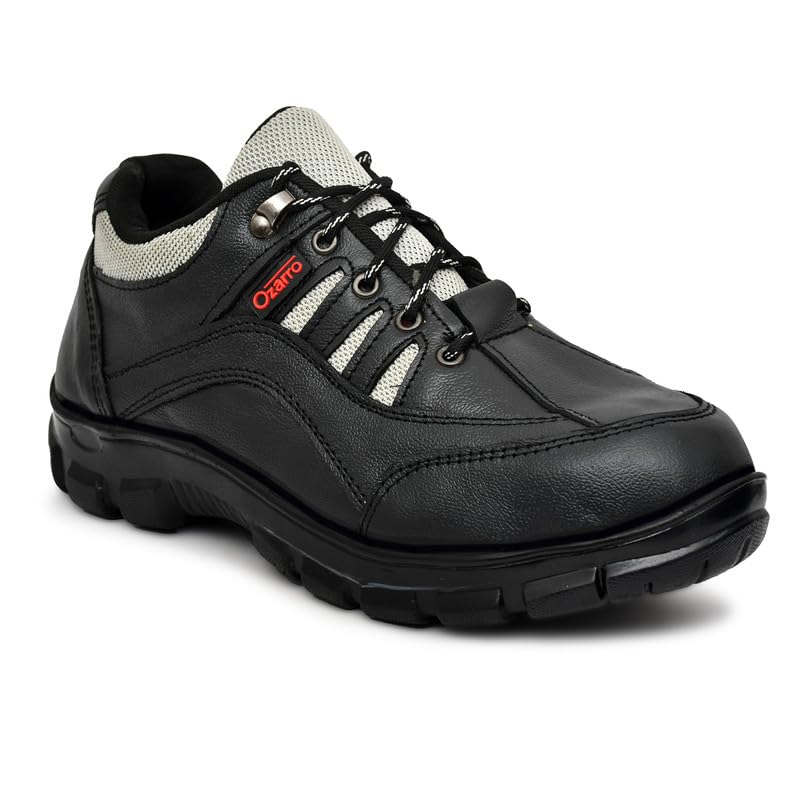 Ozarro Black Genuine Leather Steel Toe Safety Shoe (NW4410) (B0CJMRV9PC) Amazon Price History, Amazon Price Tracker