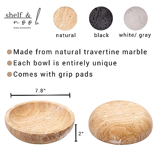 Shelf & Nook Travertine Decorative Bowls thumb #4