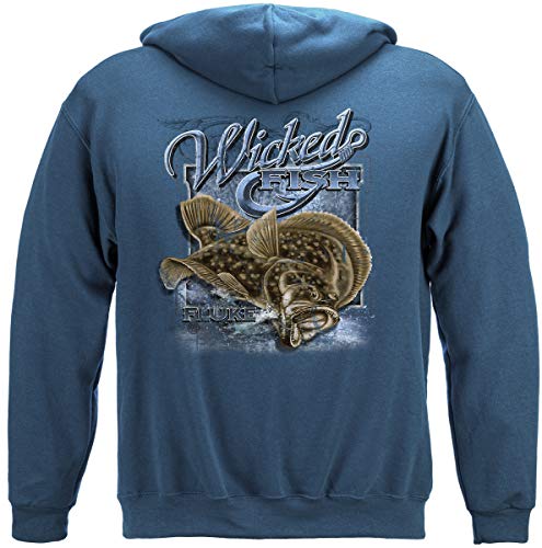 Preisvergleich Produktbild Fluke Fishing Kapuzen-Sweatshirt WF108SW - Blau - X-Large