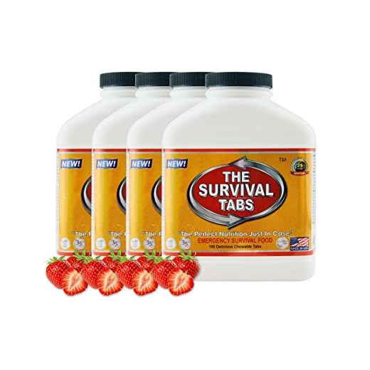 Food Supply Emergency Food Ration in 60 Days 720 tabs Survival MREs for Disaster Preparedness for Earthquake Flood Tsunami Gluten Free and Non-GMO 25 Years Shelf Life - Strawberry Flavor