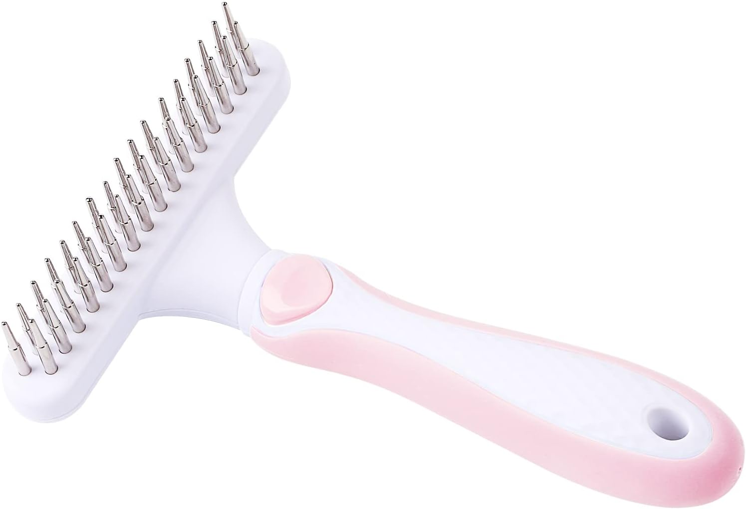 UPSCOOL Pet Grooming Brush - Double Row Shedding and Dematting Undercoat Rake Comb for Dogs and Cats - Gently Removes Loose Undercoat,…