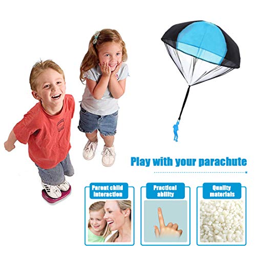 Fallschirm Spielzeug Kinder Fallschirmspringer Spielzeug, 5 Stück Fallschirmspielzeuge Kinder Hand Werfen Fallschirm… – Bild 6