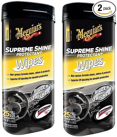 Meguiar's G4000 Supreme Shine Hi-Gloss Wipes (25 Wipes) (2 Pack)