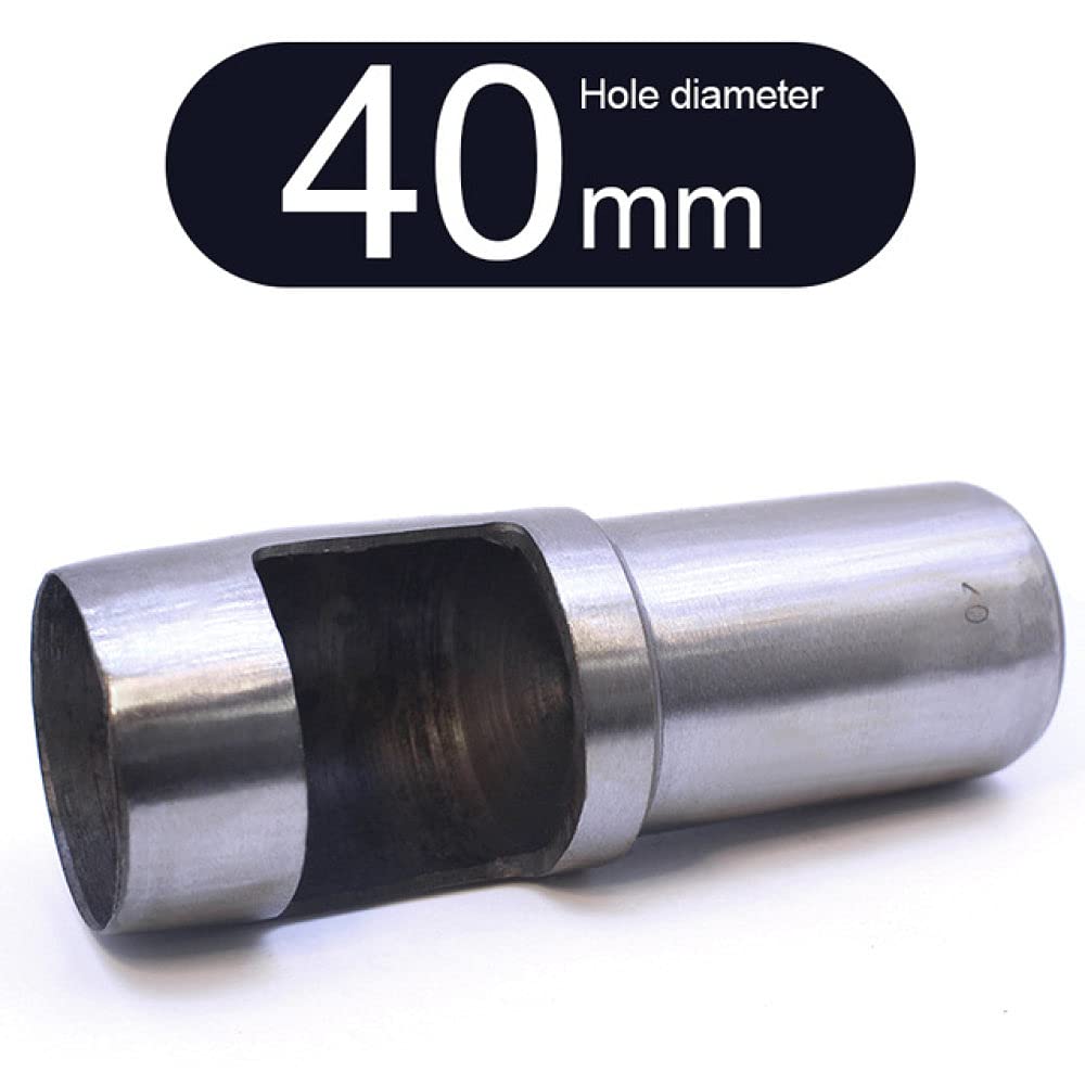 1 pcs Ménage En Acier Poinçon Trou En Cuir Manuel Trou Rond Poinçon pour Ceintures Sac En Papier Joints En Métal En Plastique Cuir De Travail Perforateur, 40mm