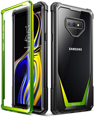 Poetic Galaxy Note 9 Case, Guardian [Scratch Resistant Back] [360 Degree Protection] Full-Body Rugged Clear Hybrid Bumper Case with Built-in-Screen Protector for Samsung Galaxy Note 9 Green