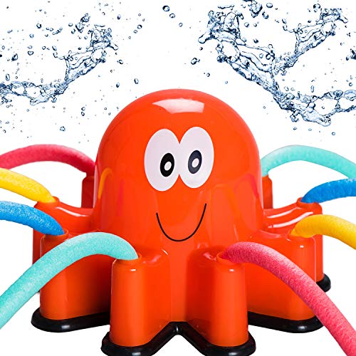 Atlasonix Outdoor Water Sprinkler Spray for Kids - Cute Backyard Sprinkler Toy with Wiggle Tube Arms - Active Summer Play for Children and Pets - Attaches to Garden Hose - Age 3+