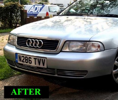 312 Motoring Fits 1995-2004 Audi A6 S6 Lower Chrome Grill Grille Kit 1996 1997 1998 1999 2000 2001 2002 2003 95 96 97 98 99 00 01 02 03 04 Quattro Avant C4 C5 #TOP2