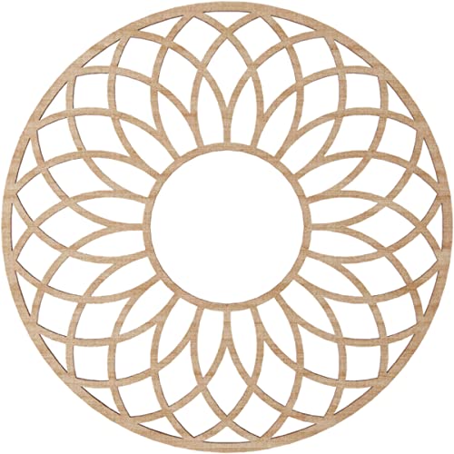 Image of Ekena Millwork 16 inchOD x 5 1 /2 inchID x 3 /8 inchT Cannes Wood Fretwork Pierced Ceiling Medallion, Alder