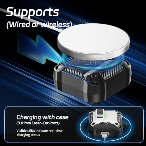 Image of Secure Lock Case for AirPods 4 with Phone Stand, Cleaning Kit & Keychain, Shockproof Protective Cover Compatible with Apple AirPods 4th Gen 2024 for Men Women, Anti-Scratch