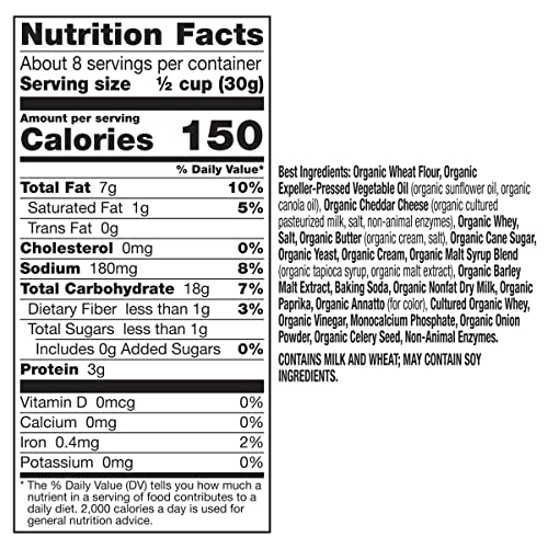 Annie's Organic Assorted Crackers And Pretzels Cheddar Snack Mix, 9 Oz #TOP6