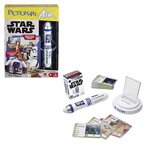 Mattel Games Pictionary Air Harry Potter - Gioco Da Tavolo Con Bacchetta Magica E Carte Double-Face - 8+ Anni