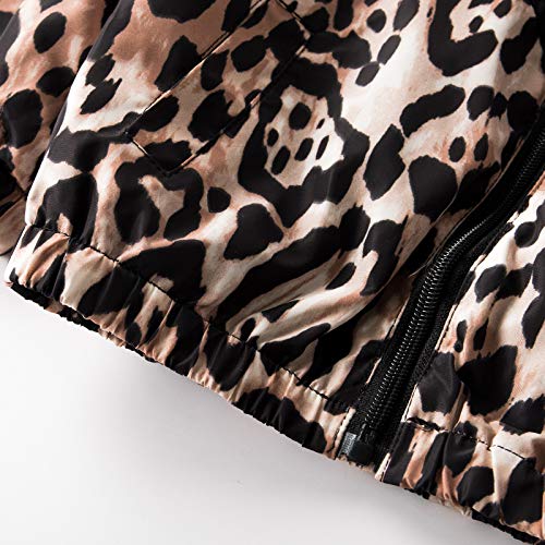 Suomate Toddler Baby Girl Leopard Zipper Hooded Jacket Long Sleeve Windbreaker Winter Coat Outwear Clothes (Leopard, 1-2 Years) #TOP6