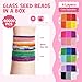 Umikk 3mm 60000pcs Glass Seed Beads Bulk, 24 Colors Small Beads Kit for Jewelry Making Bracelet Making DIY Art Craft Girls Tiny Beads Christmas Gifts (Handle Box)