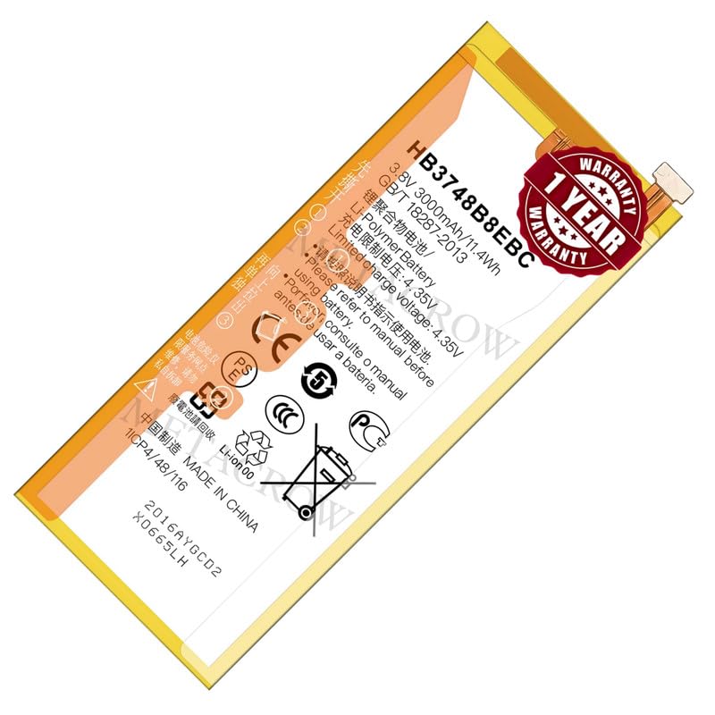 Image of Original HB3748B8EBC Battery Compatible with Huawei Ascend G7 (G7-L01, G7-L03, G7-L11, G7-TL00, G7-UL10, GL-UL20) | C199 - (3000mAh) - 1 Year Warranty CD6
