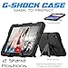 TECHGEAR G-Shock Case for Samsung Galaxy Tab A7 Lite 2021 8.7 Inch (SM-T220 / SM-T225) Hard Case, High Protection Anti-Shock with Removable Stand, Cover for Kids Schools Workers Buildings – Black