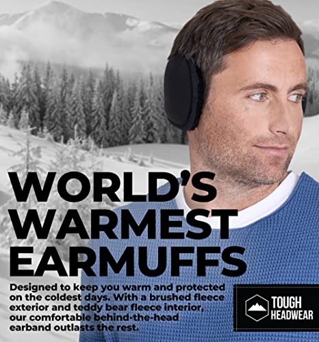 Winter Earmuffs For Men & Women - Fleece Ear Warmers - Behind The Head Earmuffs Wrap - Ear Covers For Winter, Cold Weather #TOP1