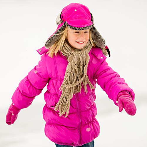 Image of Baby Toddler Winter Mittens For Boy Girl Kids Warm Gloves Easy-On Sherpa Fleece Lined Snow Gloves 2 Pairs
