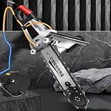 EpyGnom Elektrische Betonsäge Betonschneider mit 2 Diamantketten und 2 Führungsschiene Nasswasserversorgung Staubentfernung Beton Kettensäge für Granit Porzellan Holz Beton Stein 480MM