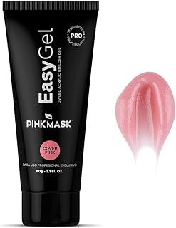 PINKMASK Easy Gel 2oz 60g-Cover Pink, Professional Builder Enhancement Gel-Quick Nail Extension for Beginner DIY, Nail Strengthener-Long Lasting-Salon Quality-Thickening Solution
